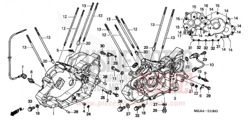 CARTER MOTEUR VTX1300S4 de 2004